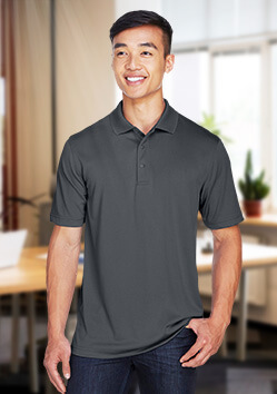 Harriton M345 Advantage Snag Protection Plus IL Snap Placket Polo