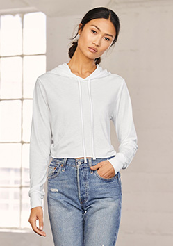 Bella+Canvas 8512 Ladies' Cropped Long Sleeve Hoodie